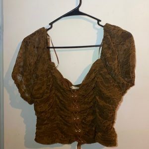 Off-shoulder shirt